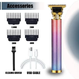 Professional T9 Hair Clipper Cordless USB Beard Trimmer Kit - Haircut Grooming Machine for Stylists Hair Cutting Tool