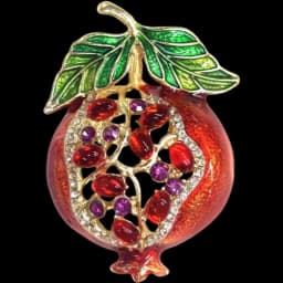Baroque Luxury Beautiful Pomegranate Fruit Openwork Design Men's and Women's Brooch Pin,Jewelry and Accessories Party Gifts