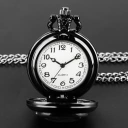 Vintage Inspired Double Dragon Pocket Watch Design with Dual-Tone Golden and Silvery Colors, Precise Quartz Movement Watch