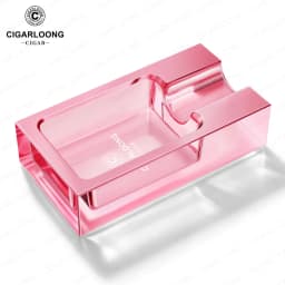 CIGARLOONG Cigar Ashtray Luxury Creative Plated Single Holder Glass Cigarette Decoration Smoking Accessories for Smoker's Gift