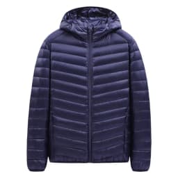 Snow-ready Down Parka Men's Lightweight Down Coat with Hood Warm Winter Jacket for Cold Weather Windproof Long Sleeve Outerwear