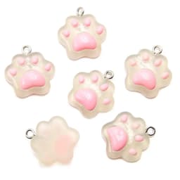 10pcs 20*22mm Mini Cartoon Cat Paw Charms For DIY Decoration Earrings Necklace Fashion Jewelry Accessories