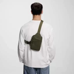 500D Nylon Cut-Resistant Steel Wire Crossbody Bag for Men Outdoor Sports Chest Pack RFID Anti-Theft Wallet Lightweight Phone Org