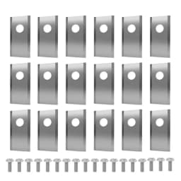 18Pcs Lawn Mower Cutting Blade Set Robot Mower Replacement Blade Single Hole Lawn Mower Blade for Worx Landroid Lawn Mowers