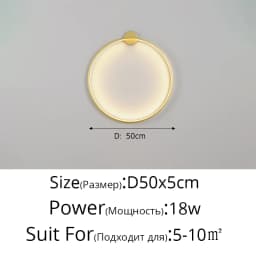 Simple Circle Background Decoration Lamps New Modern LED Wall Lights Living Room Bedroom Bedside Aisle Corridor Indoor Lighting