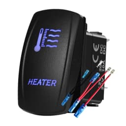 12V 24V Boat Trim Tabs Switch (ON)-OFF-(ON) Momentary Rocker Switch Waterproof Blue Light ON-OFF Toggle Switch With Harness