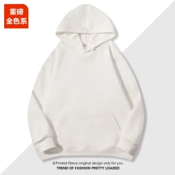 2026 Men's and Women's 600g Cotton Silver Fox Fleece Hooded Long Sleeve Sweatshirt Solid Color Couple's Fleece Hoodie