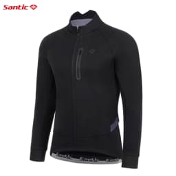 Santic Winter Cycling Jackets Men's Plush Windproof Warm Winter Cycling Jackets Breathable Reflective Anti-sweat KM3C01155