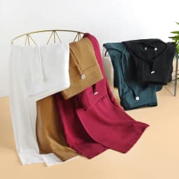 ZUZK Double Layer Chiffon Pants Fashion Slit Chiffon Pants Spring Summer Comfortable Elastic Waist Slim Chic Droop Pants
