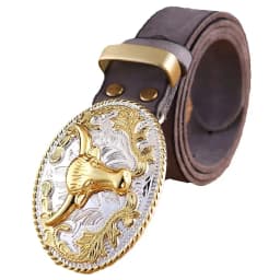gold eagle big buckle full grain real leather 100% genuine leather hawk mens belts luxury high quality camel brown cowboys women
