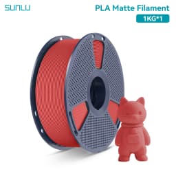 SUNLU 1Roll PLA Matte Filament 1.75mm 1kg Spool (2.2lbs) Smooth Matte Finish Neatly Wound Filament Fit Most FDM Printer