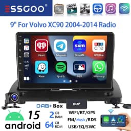 ESSGOO 9" Android 15 For Volvo XC90 2004-14 Wireless Carplay Android Auto Car Stereo Radio GPS NAVI WIFI SWC RDS USB FM BT Wifi