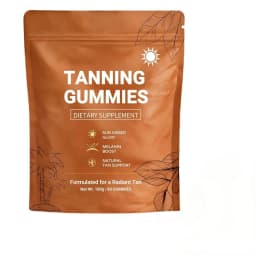 Tanning Gummies for Women, Sunless Bronzing Glow Support, Vegan Sugar-Free, Non-GMO, Astaxanthin & Lycopene, 60 Count