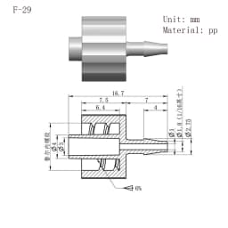 Luer Lock Adapter Air Valve Pipe Dispensing Glue Subpackaging Syringe Barrel Fitting PP Plastic Connector 5/32 1/16 3/32 1/8 1/4
