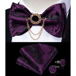 Exqusite Men's Self-tie Bowties Wedding Neck Ties For Man Accessories Cufflinks Hanky Brooch Set Red Black Yellow Blue Bowtie