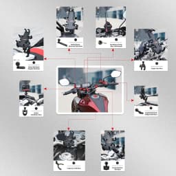 1 Inch 25mm Ball Head Adapter Motorcycle Handlebar Clamp Mount Phone Ball Head Mount Aluminum Ball Base Socket Arm Mount for Ram