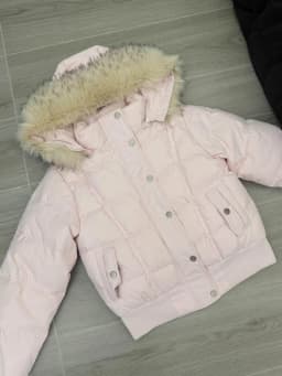 Winter Korean Vintage Short Zipper Padded Coat Women Aesthetic Design Long Sleeve Fur Collar Outerwear Casual Retro Slim Jacket