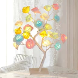 1PC 24 LED USB Rose Desk Lamp, Tree Lamp, Bedside Night Light, Give To Girlfriend, Mother's Day, Birthday Gift!