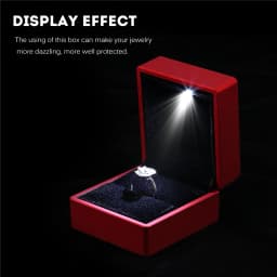 LED Ring Box Ring Storage Case 4 Colors Fashionable LED Lighted Ring Storage Box Jewelry Display Case Gift