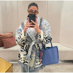 Knitted Jacquard Tassels Patchwork Cardigans Women Sweaters Long Sleeve V-neck Thicken Vacation Sweater 2025 Autumn Coats Tops