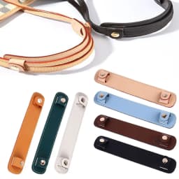 PU Leather Bag Strap Decompression Pads Portable Pressure Relief Wide Bag Handle Fixing Clip Snap Anti-slip Shopping