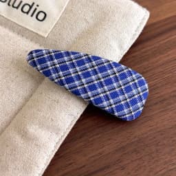 New Style Lightening Blue Denim Checkered BB Clip Fabric Hair Clip Fashionable Bang Clip Side Clip Loose Hair Accessory