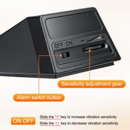 Awapow Door Stopper Security Alarm Rechargeable 130dB Loud Home Wedge Shaped Stopper Travel Mini Anti-theft Wedge Shaped