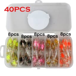 JOHNCOO 5cm 0.8g T Paddle Tail Shad Ajing Fishing Lure Rockfish Rubber Soft Lure Artificial Bait Bass Silicone Fish Trout Lure