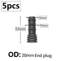 5pcs 16/20/25mm PE Pipe Barb Connector Straight Tee Elbow Plug Garden Water Hose Reducing Splitter Joint Drip Irrigation System