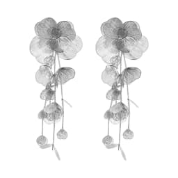 Summer New Women's Luxury Alloy Flower Multi Layer Flower Earrings
