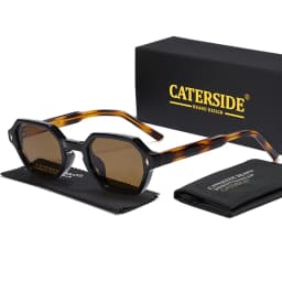 CATERDIDE Punk Polygonal Men Sunglasses Personalized Design Square Frame Sun Glasses for Women Parties Travel Holidays Glasses