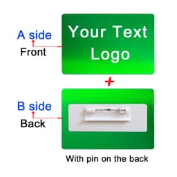 86x54x0.4mm Personalize Your Logo Text Aluminium Plate Custom Badge Adhesive Tape ID Door Wall Mailbox Business Card Name Tag