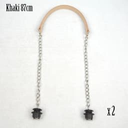 New Tanqu 1 Pair Silver Long Thick Single Chain with OT Metal Buckle Black Screws for Obag O Bag Handles for Women Bag Handbags