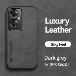 Reno11F 5G Case Built in Metal Plate Magnetic Car Holder Leather Phone Cases For OPPO Reno11 F Reno 11F 11 F 5G Back Soft Cover