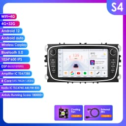 Android Autoradio AI Carplay For Ford Focus Fusion Mondeo S/C-MAX Mondeo Galaxy Transit Connect Kuga multimedia 7"7862 Car radio