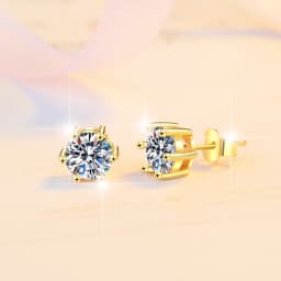 5-9MM Moissanite Earring 925 Sterling Silver Plated with 18k White Gold Stud Earrings For Women Jewelry