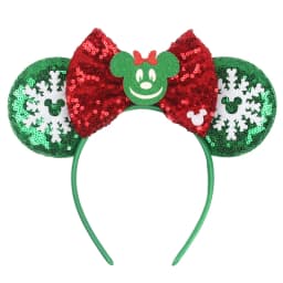 New Christmas Days Wheels Mouse Ear Headband Sequin Bows Girl Adult Kids DIY Party Cosplay Hair Accessories Princess Hairband