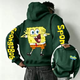 Happy SpongeBob SquarePants Cartoon Anime 2026 New Spring and Autumn Fashion Hoodies for Men and Women