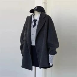 Short Double Sided Wool Coat Women's Loose Korean Woolen Suit Coats for Women Clothing Female New in Outwear Spring