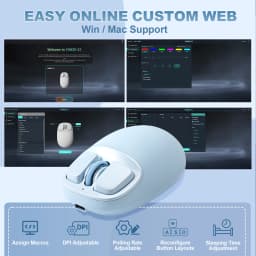 YUNZll C1 Silicone Wireless Mouse, Tri-Mode Bluetooth Mouse, Optical Tracking,Customize Mice for Laptop, Computer, iPad, MacBook