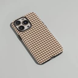 Fashion Brown Plaid Phone Case for IPhone 17 16 15 14 13 12 11 X XS XR XSMAX 7 8 Air Pro Max Plus Luxury Double-layer Back Cover