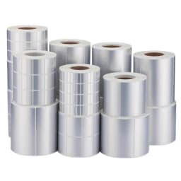 Silver Paper 50*25mm*1500pcs/Roll Thermal Transfer Blank PET Barcode Labels Adhesive Printed Label Sticker