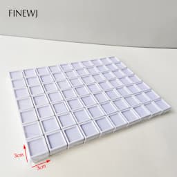 Lot of 70 Transparent Gem Display Box Top Glass Pendant Bead Charms Storage Jar Collection for Gemstone Diamond Holder Container
