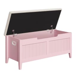 Storage Bench, 39.4” Wooden Chest Storage Box with 2 Safety Hinges, Entryway Benches with Flip-Top, Large Trunk for Living Room,