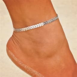 Modyle 2024 New Bohemia Handcuffs Anklet Multilayer Silver Color Foot Chain Fashion Ankle Bracelet For Women Beach Jewelry