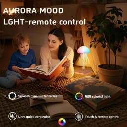 LED Cute Jellyfish Night Light with Dancing Legs, RGB Gradient Lamp, Rechargeable Bedside Lamps with Touch Sensor