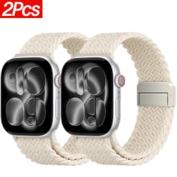 New Braided Strap For Apple Watch Bands 44 40 45 49 42 41 38mm Magnetic Snap Nylon Bracelet iWatch Series 11 9 5 6 8 7 SE Ultra3