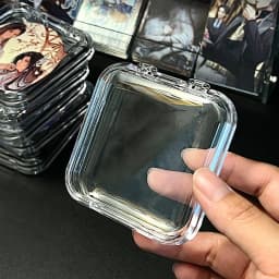 10PCS Clear Plastic Jewelry Organizer Box Dustproof Square Case for Bracelets Earrings Pendants Badges Gift Packing Storage