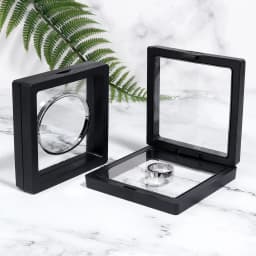 Transparent PE Floating Frame Display Case Jewelry Earring Antioxidant Storage Box Gifts Elastic Film Dustproof Packaging Box