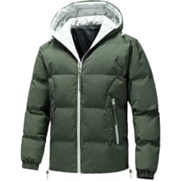 Autumn Winter Solid Puffer Jacket Men's Thick Warm Casual Outerwear